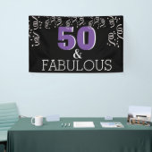 Banderoles Purple 50 Fabuleux | Joyueux 50e Anniversaire (Salon professionnel)