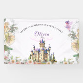 Banderoles Purple Castle Fairytale Anniversaire Thème avec Fa (Horizontal)