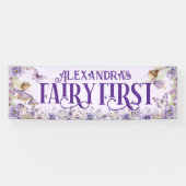 Banderoles Purple Floral Fairy First Birthday (Horizontal)