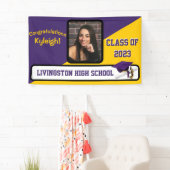 Banderoles Purple & Gold Graduation (En situation)