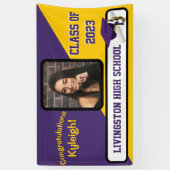 Banderoles Purple & Gold Graduation (Vertical)