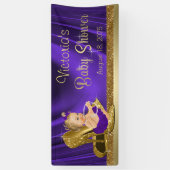 Banderoles Purple Gold High talon Chaussure Baby shower fille (Vertical)