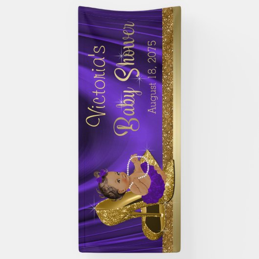 Banderoles Purple Gold High talon Chaussure Ethnique Fille Ba (Vertical)