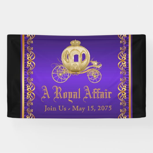 Banderoles Purple Gold Royal Carriage (Horizontal)