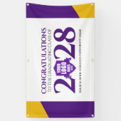 Banderoles Purple Gold School College Graduation Class (Vertical)