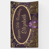 Banderoles Purple Gold Stardust 50e anniversaire (Vertical)