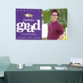 Banderoles Purple graduation photo or casquette moderne audac (Salon professionnel)