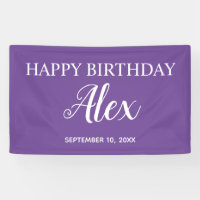 Purple Joyeux Anniversaire Nom du parti