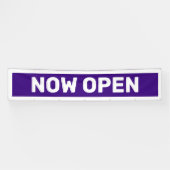 Banderoles Purple Now Open Banner (Horizontal)