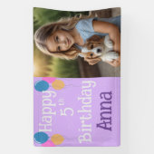 Banderoles Purple Photo Chien Chien Chien Chien Chien Anniver (Verticale)