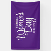Banderoles Purple Script Journée internationale de la femme 8 (Vertical)