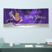 Banderoles Purple Silver High Heel Chaussure Ethnic Baby Bann (Salon professionnel)