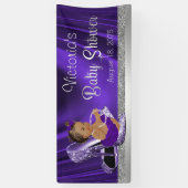 Banderoles Purple Silver High Heel Chaussure Ethnic Baby Bann (Vertical)