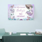 Banderoles Purple Turquoise N'Importe Quel Âge Sirène Anniver (Salon professionnel)