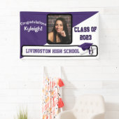 Banderoles Purple & White Graduation (En situation)