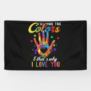 Banderoles Puzzle World Autism Awareness Month See Your True