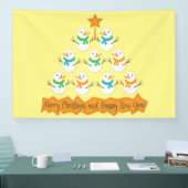 Banderoles Pyramide des sapins de Noël faite de bonhommes de  (Salon professionnel)