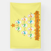 Banderoles Pyramide des sapins de Noël faite de bonhommes de  (Verticale)