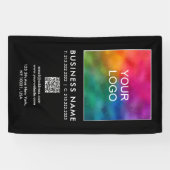 Banderoles QR Code Entreprise Logo Entreprise Modèle vertical (Horizontal)