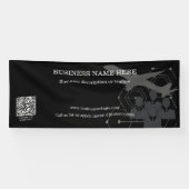 Banderoles QR Code Rectangle Entreprise Boutique Intérieur Ba (Horizontal)