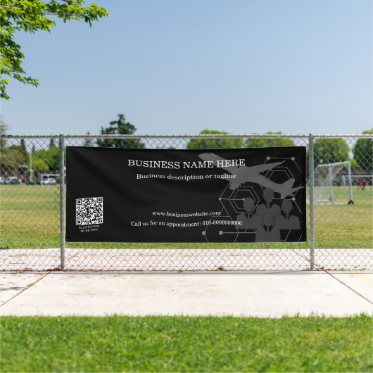 Banderoles QR Code Rectangle Entreprise Boutique Intérieur Ba (Insitu)