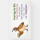 Banderoles Quail avec oeufs dessin animé oeuf frais signe à v (Vertical)