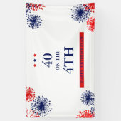 Banderoles Quarante sur le feu d'artifice d'anniversaire 4 ju (Vertical)