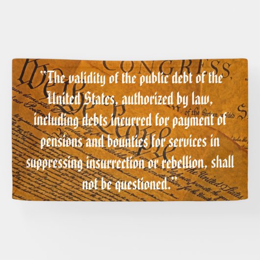 Banderoles Quatorzième Amendement Dette publique (Horizontal)