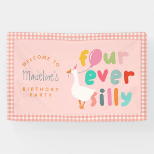 Banderoles Quatre ans pour toujours Silly Goose Bienvenue aux