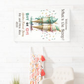 Banderoles Quel est le scoop Party Welcome (En situation)