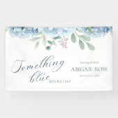 Banderoles Quelque chose de bleu avant de faire Fête des mari (Horizontal)