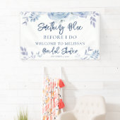 Banderoles Quelque chose de bleu avant que je ne fasse la fêt (En situation)