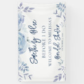 Banderoles Quelque chose de bleu avant que je ne fasse la fêt (Vertical)