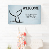 Banderoles Queue de baleine bleu (En situation)