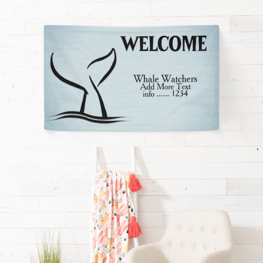 Banderoles Queue de baleine bleu (En situation)