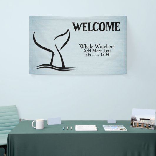 Banderoles Queue de baleine bleu (Salon professionnel)