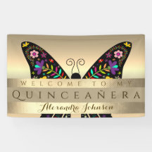 Quinceanera 15e anniversaire Papillon coloré