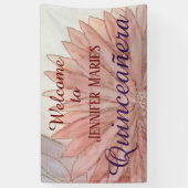 Banderoles Quinceanera 15e fête d'anniversaire (Vertical)