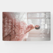 Banderoles Quinceañera Accueil & Merci Grande photo moderne (Horizontal)