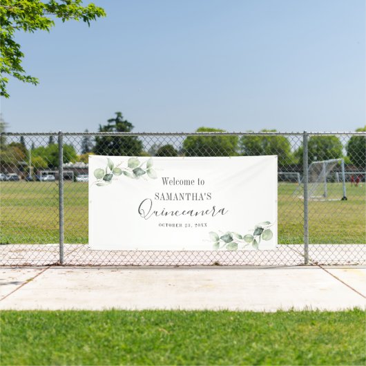 Banderoles Quinceanera Eucalyptus 15ème anniversaire de verdu (Insitu)