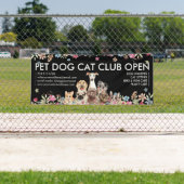 Banderoles Races de chiens Chiots mignons Floral (En situation)