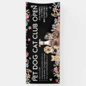 Banderoles Races de chiens Chiots mignons Floral (Vertical)