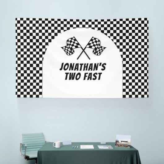 Banderoles Racing Birthday Two Fast backdrop banner (Salon professionnel)