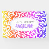 Banderoles Rainbow Brush Paint Anniversaire (Horizontal)
