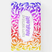 Banderoles Rainbow Brush Paint Anniversaire (Vertical)