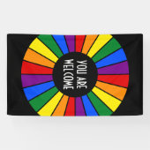 Banderoles RAINBOW FLAG bouton + vos idées (Horizontal)