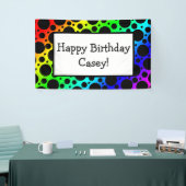 Banderoles Rainbow Random Pois (personnalisable !) (Salon professionnel)