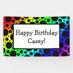 Banderoles Rainbow Random Pois (personnalisable !)