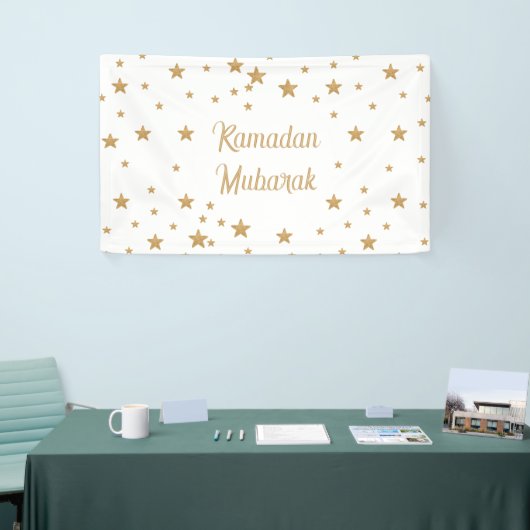 Banderoles Ramadan Mubarak Gold Star Parties scintillant Déco (Salon professionnel)