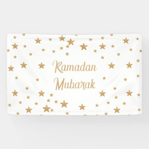 Banderoles Ramadan Mubarak Gold Star Parties scintillant Déco
